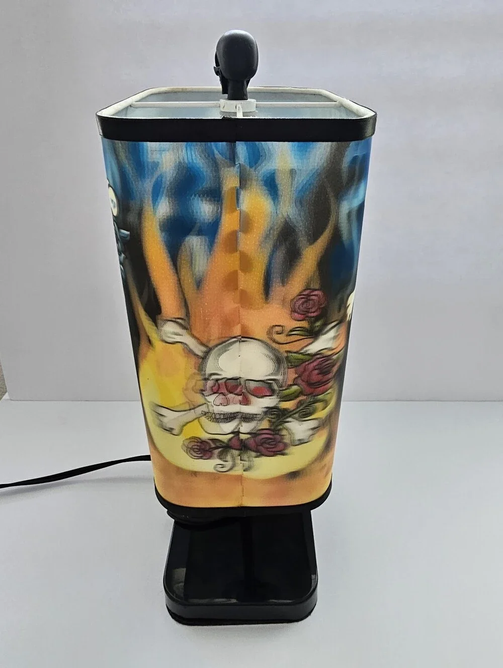 Vintage Y2K Skull & Roses Tattoo Desk Lamp